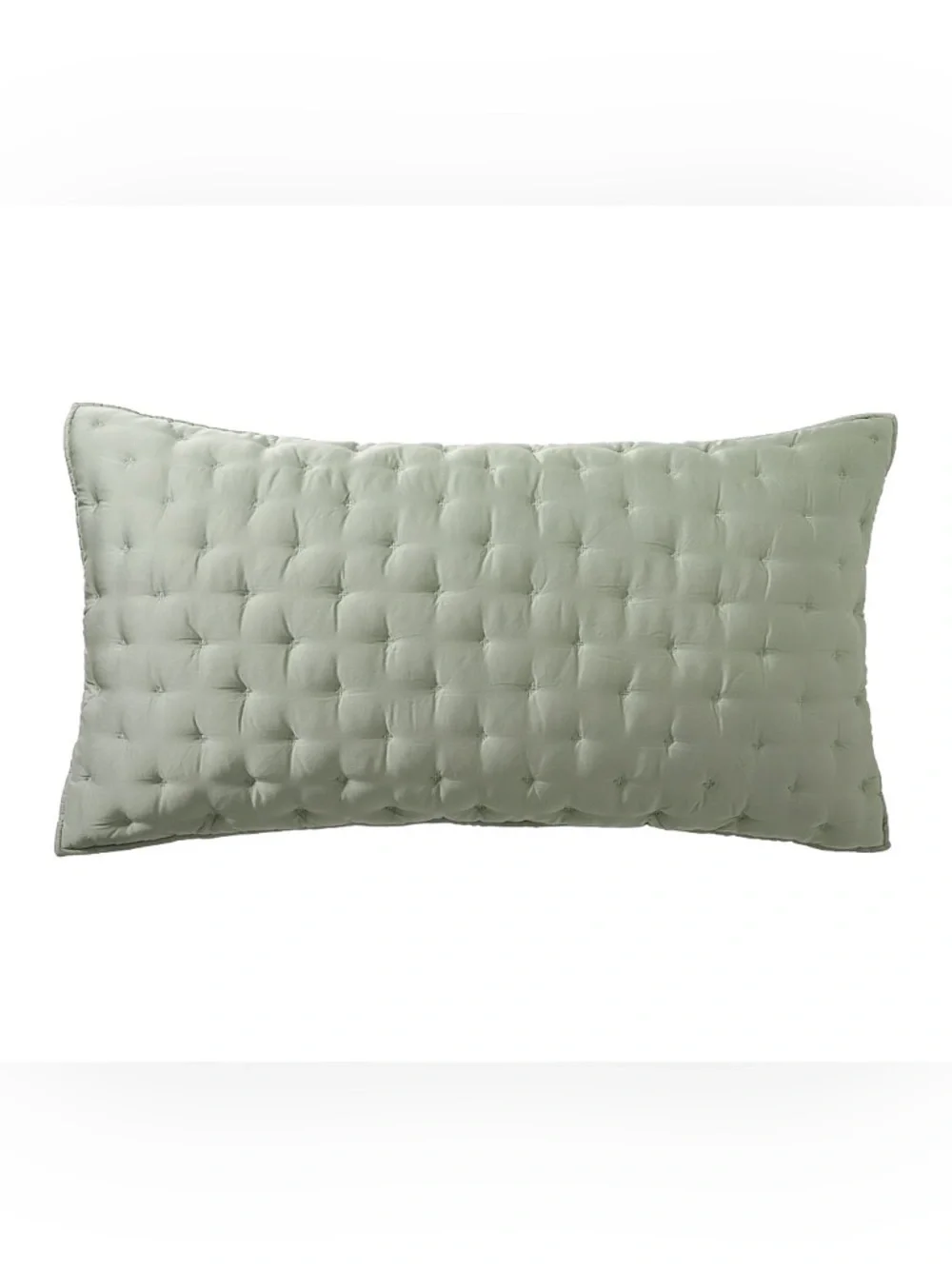 NWT Pottery Barn Tencel Quilted King Pillow Sham in Eucalyptus